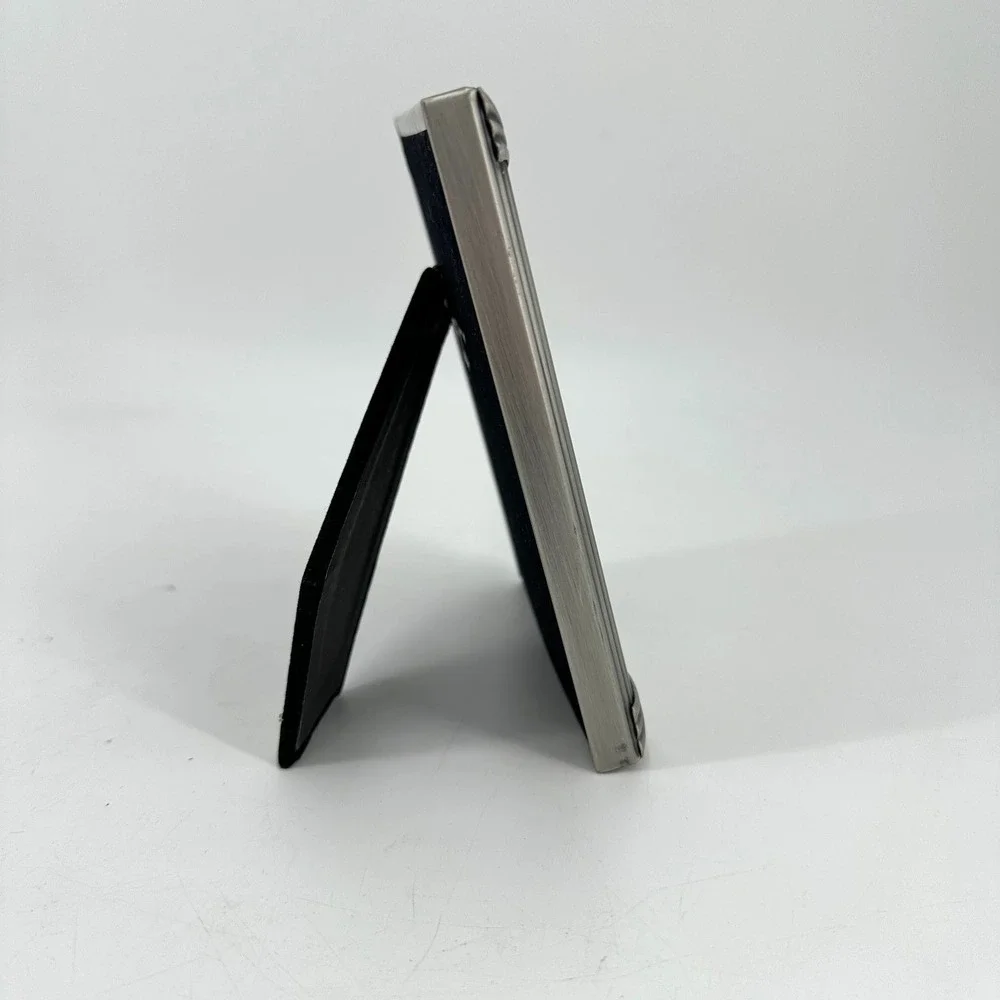 Vintage HB Group Silver Tone 3.5x5 Tabletop Picture Frame - Ribbed‎ Design
